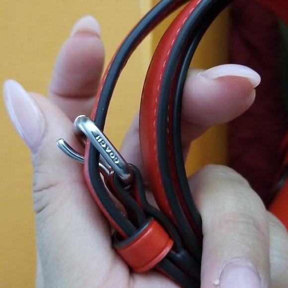 NWT Coach Georgie Train Tricket Box Case Cossbody Bag in Red - Picture 10 of 12